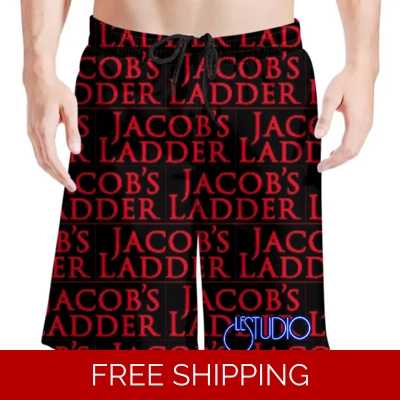 Le Studio Jacob's Ladder Black Beach Shorts